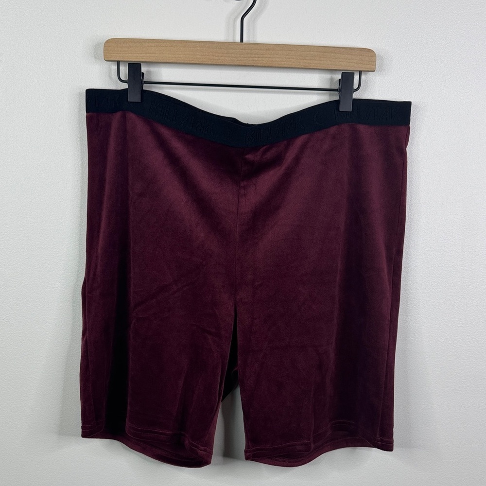 Killstar Moon Cycle Burgundy Velour Bike Shorts Women's 3XL Goth Plus Size